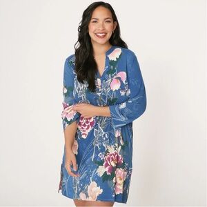 Natori cozy knit floral sleepshirt
